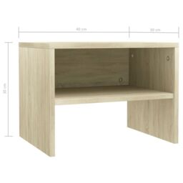 Berkfield Home Bedside Cabinet Sonoma Oak 40x30x30 cm Engineered Wood in Brown - Size: 40 x 30 x 30 cm - thumbnail 6