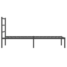 Berkfield Home Metal Bed Frame without Mattress with Headboard Black 90x190cm - Size: 90x190 cm - thumbnail 6