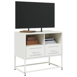 Berkfield Home TV Cabinet White 68x39x60.5 cm Steel - thumbnail 5