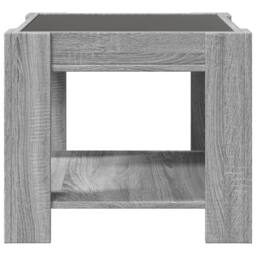 Berkfield Home Coffee Table with LED Grey Sonoma 53x53x45 cm Engineered Wood - Size: 53 x 53 x 45 cm - thumbnail 7