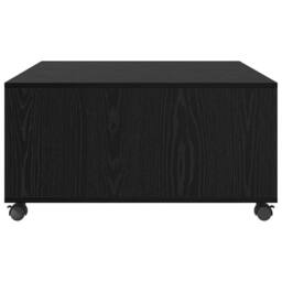 Berkfield Home Modern Coffee Table Black oak 75 x 75 x 38 cm Engineered wood - thumbnail 6