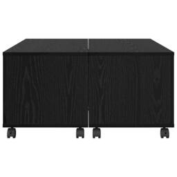 Berkfield Home Modern Coffee Table Black oak 75 x 75 x 38 cm Engineered wood - thumbnail 7