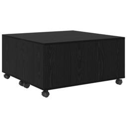 Berkfield Home Modern Coffee Table Black oak 75 x 75 x 38 cm Engineered wood - thumbnail 5