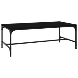 Berkfield Home Coffee Table Black 100x50x35 cm Engineered Wood - Size: 100 x 50 x 35 cm - thumbnail 2