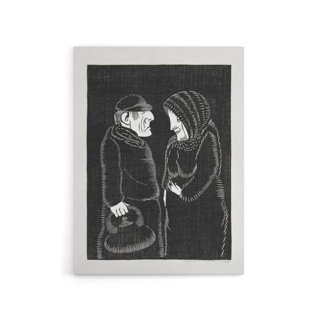 "Artery8 Fantasy Man & woman Samuel J De Mesquita Canvas Wall Art Print in Black - Size: W18"" x H24""" - image 1