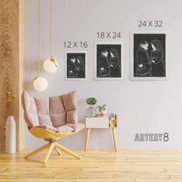 "Artery8 Fantasy Man & woman Samuel J De Mesquita Canvas Wall Art Print in Black - Size: W18"" x H24""" - thumbnail 4