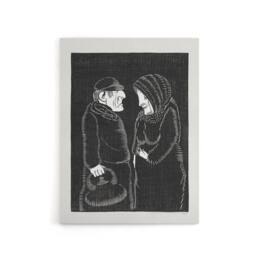 "Artery8 Fantasy Man & woman Samuel J De Mesquita Canvas Wall Art Print in Black - Size: W18"" x H24""" - thumbnail 1