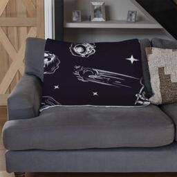 Benjamin Tate Design Astronaut Catches A Comet Blanket in Natural - Size: 120 cm x 150 cm - thumbnail 2
