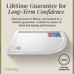 Balterley Premium Shower Tray - Right Hand Offset Quadrant - 1000mm x 900mm - White - thumbnail 6