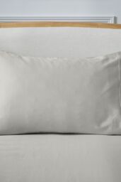 Ted Baker 'TB Plain Dye' Standard Pillowcase in Silver - Size: Standard Pillow Case - thumbnail 3