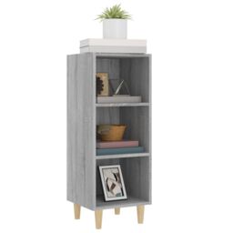 Berkfield Home Sideboard Grey Sonoma 34.5x32.5x90 cm Engineered Wood - thumbnail 4