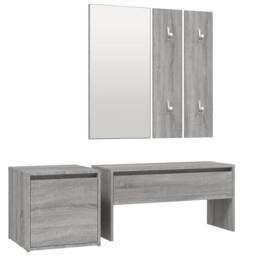 Berkfield Home Hallway Furniture Set Grey Sonoma Engineered Wood