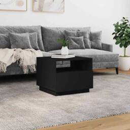 Berkfield Home Modern Coffee Table with LED Lights Black 50x49x40 cm - Size: 50 x 49 x 40 cm - thumbnail 4