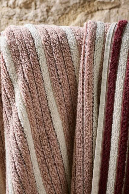 CHRISTY 'Darwin' Reversible Turkish Cotton Ribbed Towel in Pink - image 1