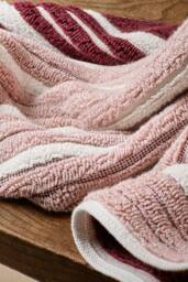 CHRISTY 'Darwin' Reversible Turkish Cotton Ribbed Towel in Pink - thumbnail 4