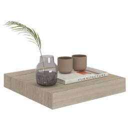 Berkfield Home Durable Floating Wall Shelves 4 pcs Oak 23x23.5x3.8 cm MDF in Light Tan
