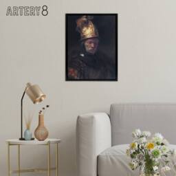 "Artery8 Rembrandt The Man With Golden Helmet Framed Canvas Wall Art Print in Dark Grey - Size: W12"" x H16""" - thumbnail 3