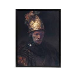 "Artery8 Rembrandt The Man With Golden Helmet Framed Canvas Wall Art Print in Dark Grey - Size: W12"" x H16""" - thumbnail 1
