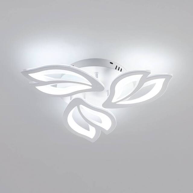 Pheashine Modern Acrylic LED Ceiling Light 40W White, 6500K, Living Room, Indoor in White - image 1