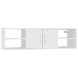 Berkfield Home Wall Shelf White 102x30x29 cm Engineered Wood - Size: 102 x 30 x 29 cm - thumbnail 2