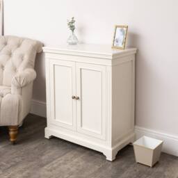 Melody Maison Slimline Two Door Shoe Cabinet With 3 Shelves - Daventry Ivory Range - thumbnail 2