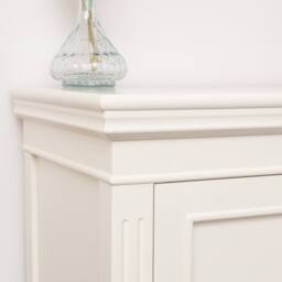 Melody Maison Slimline Two Door Shoe Cabinet With 3 Shelves - Daventry Ivory Range - thumbnail 6