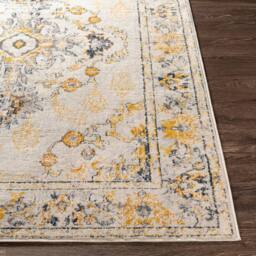 Livabliss Floransa-Vintage Beige Grey Blue Yellow Traditional Boho Living Rug - Size: 160 cm x 215 cm - thumbnail 5