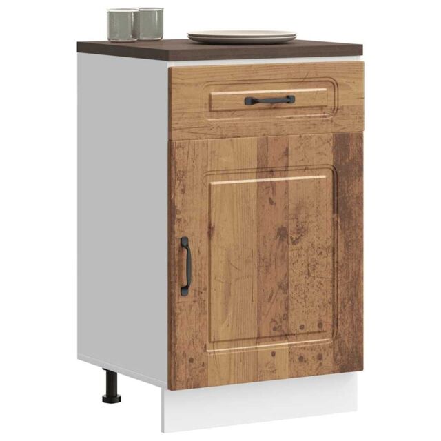 Berkfield Home Kitchen Base Cabinet Kalmar Old Wood Engineered Wood in Brown - image 1