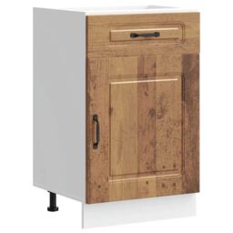 Berkfield Home Kitchen Base Cabinet Kalmar Old Wood Engineered Wood in Brown - thumbnail 2