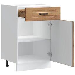 Berkfield Home Kitchen Base Cabinet Kalmar Old Wood Engineered Wood in Brown - thumbnail 5