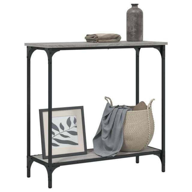 Berkfield Home Decorative Console Table Grey Sonoma 75x30.5x75 cm Engineered Wood - image 1