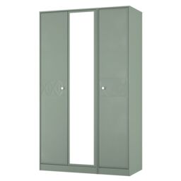 Ready Assembled 2 U Memphis Tall Triple Mirror Wardrobe (Ready Assembled) in Pale Green - thumbnail 3
