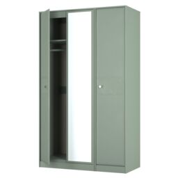 Ready Assembled 2 U Memphis Tall Triple Mirror Wardrobe (Ready Assembled) in Pale Green - thumbnail 5