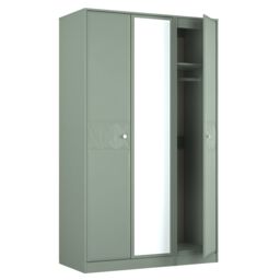 Ready Assembled 2 U Memphis Tall Triple Mirror Wardrobe (Ready Assembled) in Pale Green - thumbnail 6