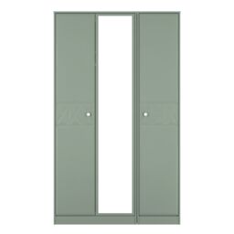 Ready Assembled 2 U Memphis Tall Triple Mirror Wardrobe (Ready Assembled) in Pale Green - thumbnail 1