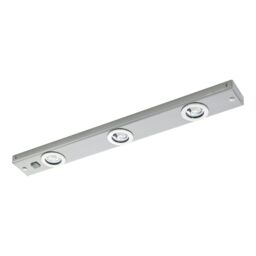 Loops Flush Ceiling Light Colour Satin Nicke lSteel Rocker Switch Bulb LED 3x2.3W in Metallics - thumbnail 1