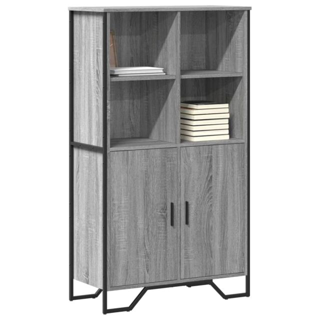 Berkfield Home Highboard Grey Sonoma 79.5x35.5x137.5 cm Engineered wood - image 1