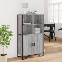 Berkfield Home Highboard Grey Sonoma 79.5x35.5x137.5 cm Engineered wood - thumbnail 3