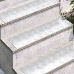 Berkfield Home Aluminium Checker Plates 2 pcs Anti-Slip 70x20 cm in Silver - Size: Medium - thumbnail 3