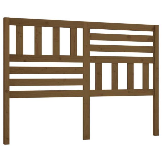 Berkfield Home Bed Headboard Honey Brown 126x4x100 cm Solid Wood Pine - Size: 126 x 4 x 100 cm - image 1