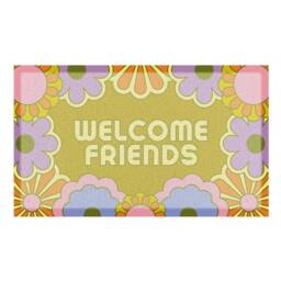 Artsy Mats Elizabeth Olwen Welcome Friends Indoor/Outdoor Doormat (90x60cm) in Green - Size: 60 x 90 cm - thumbnail 2