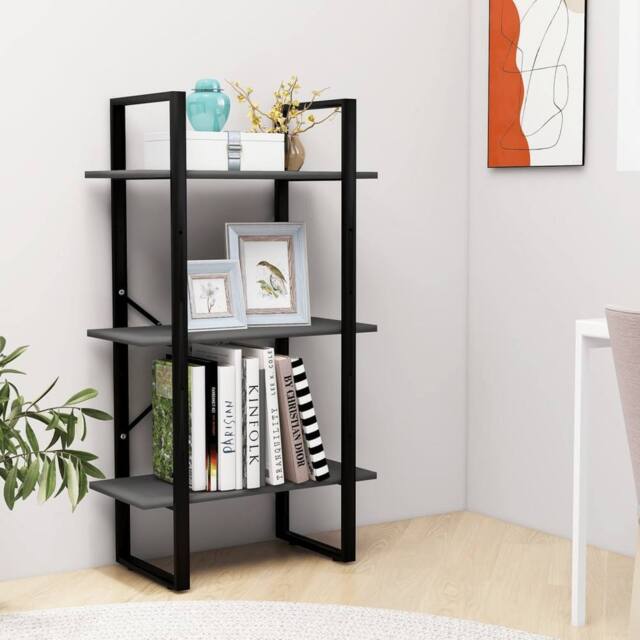 Berkfield Home Storage Shelf Grey 60x30x105 cm Engineered Wood - Size: 60 x 30 x 105 cm - image 1