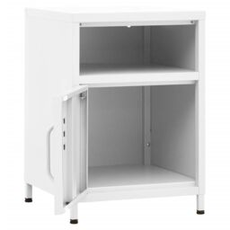 Berkfield Home Nightstands 2 pcs White 35x35x51 cm Steel - Size: 35 x 35 x 51 cm - thumbnail 6