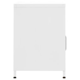 Berkfield Home Nightstands 2 pcs White 35x35x51 cm Steel - Size: 35 x 35 x 51 cm - thumbnail 4