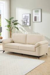 More4Homes Malmo Modern Scandi Style Fabric Living Room 2+3 Seater Sofa Set in Beige - thumbnail 2