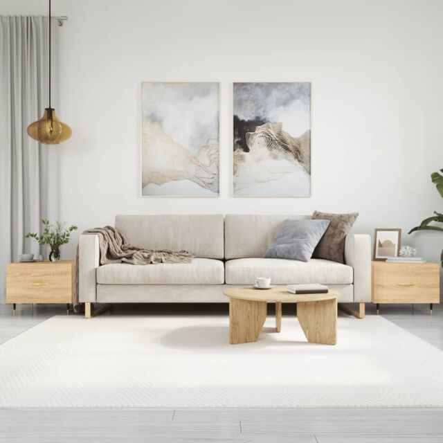 Berkfield Home Coffee Tables 2 pcs Sonoma Oak 50x50x40 cm Engineered Wood in Brown - Size: 50 x 50 x 40 cm - image 1