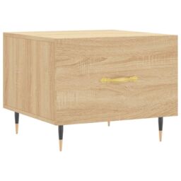 Berkfield Home Coffee Tables 2 pcs Sonoma Oak 50x50x40 cm Engineered Wood in Brown - Size: 50 x 50 x 40 cm - thumbnail 5