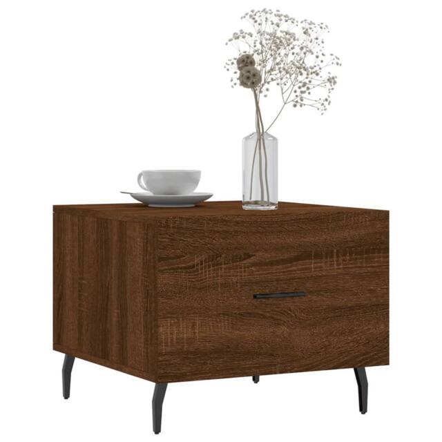 Berkfield Home Decorative Coffee Table Brown Oak 50x50x40 cm Engineered Wood - Size: 50 x 50 x 40 cm - image 1