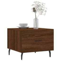 Berkfield Home Decorative Coffee Table Brown Oak 50x50x40 cm Engineered Wood - Size: 50 x 50 x 40 cm - thumbnail 1