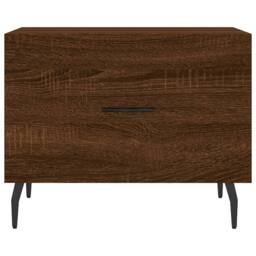 Berkfield Home Decorative Coffee Table Brown Oak 50x50x40 cm Engineered Wood - Size: 50 x 50 x 40 cm - thumbnail 5